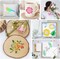 60 Pcs Flower Painting Stencils Reusable Flower Stencils - 3x3 Inch